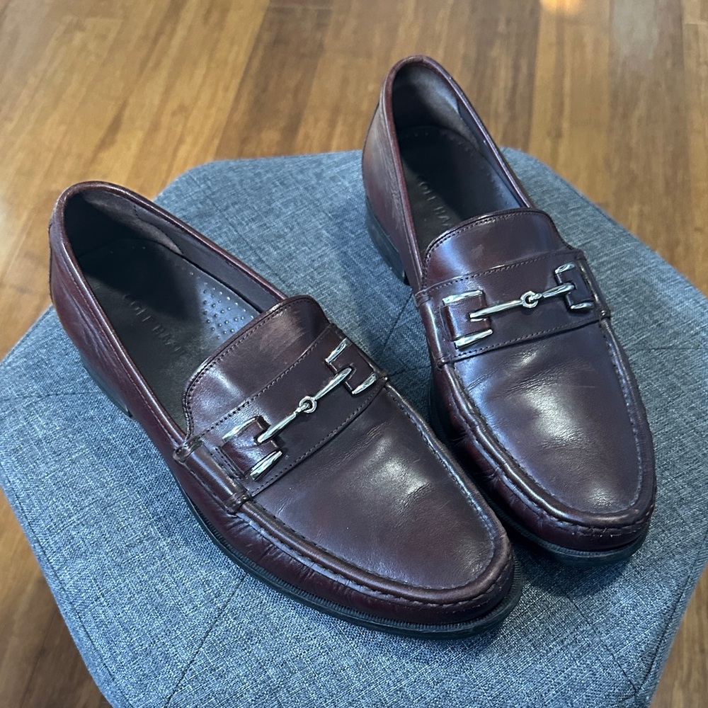 Cole Haan Dark Brown Leather Slip-On Loafers